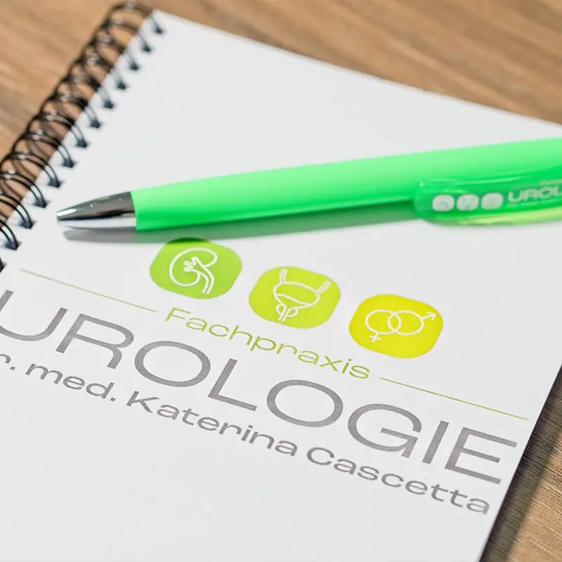 Notizblock der Fachpraxis für Urologie Cascetta von Dr. Med. Katerina Cascetta